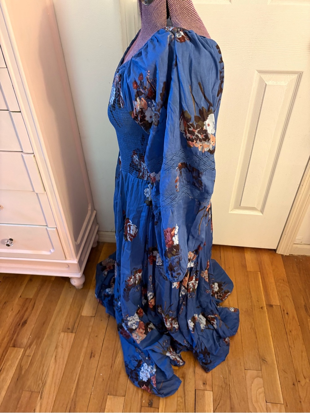 Free People Morning Glory Smocked Maxi Dress L - Picture 8 of 13